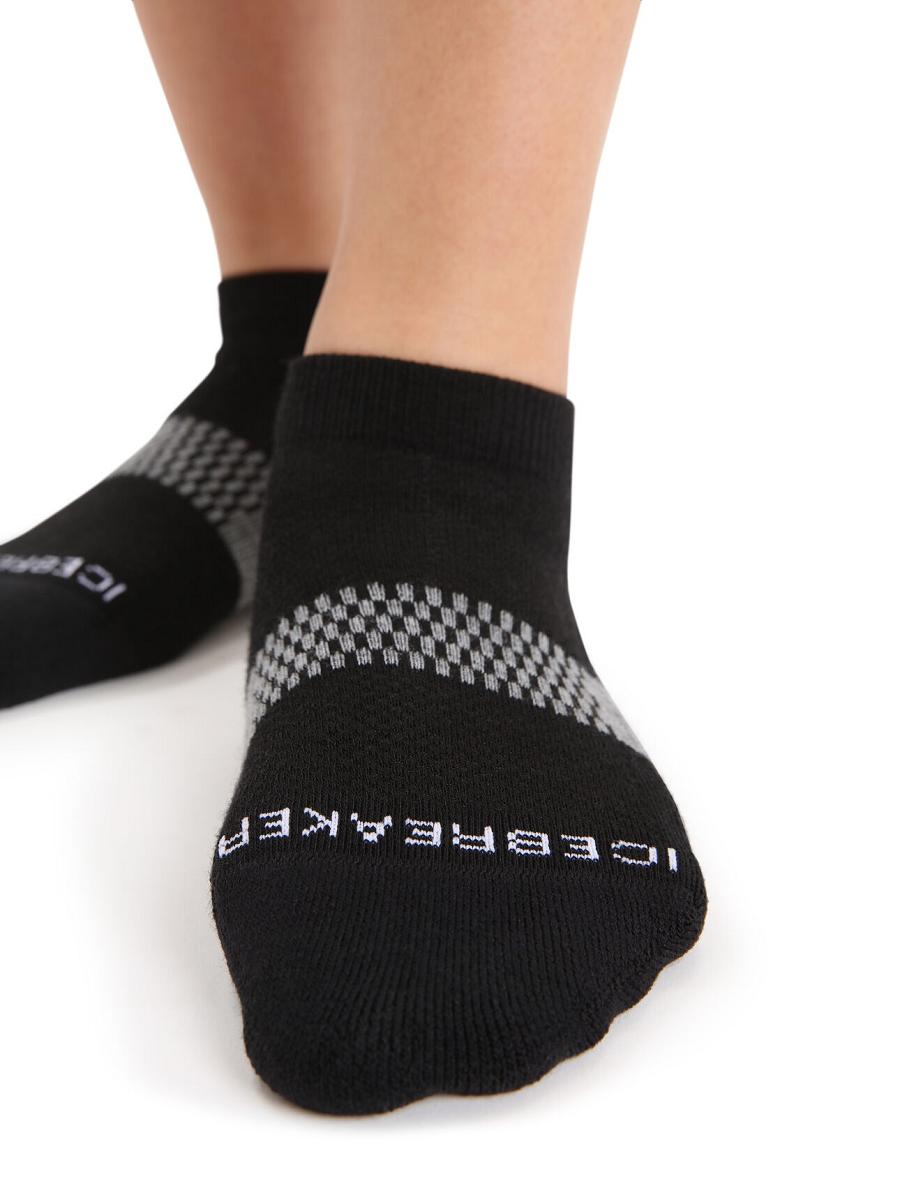 Black / Snow Icebreaker Merino Multisport Light Micro Women's Socks | AU 1445QMAZ